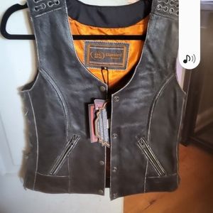 Leather vest and chaps